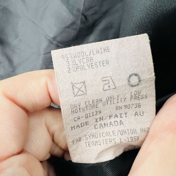 Ralph Lauren Black Pinstripe Blazer Size 42R Wool Blend Bernini Beverly Hills - Picture 7 of 7